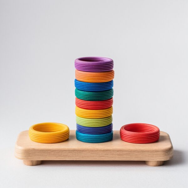 Wooden and 3D printed stacking toy - Montessori-aligned educational toy for toddlers
