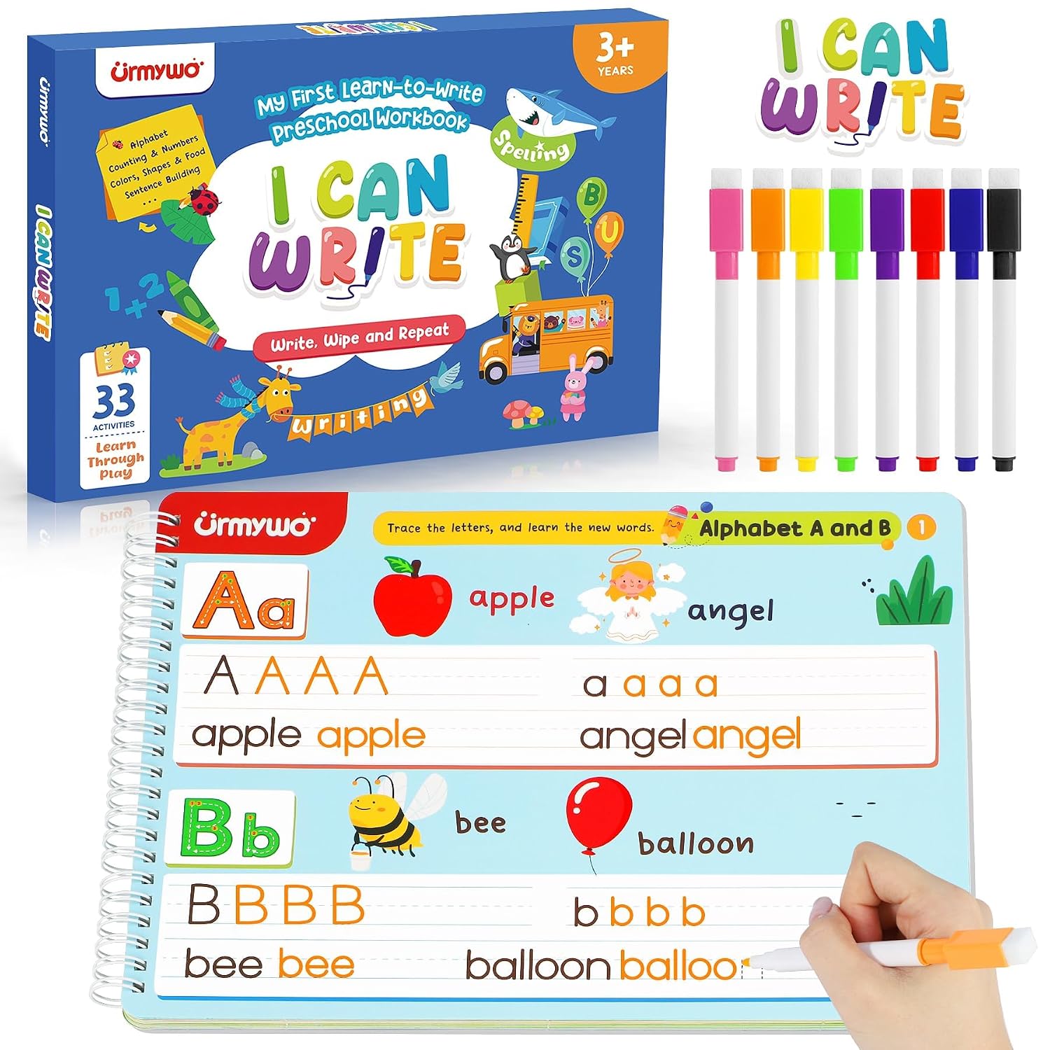 Preschool Learning Workbook - Letter Tracing - URMYWO