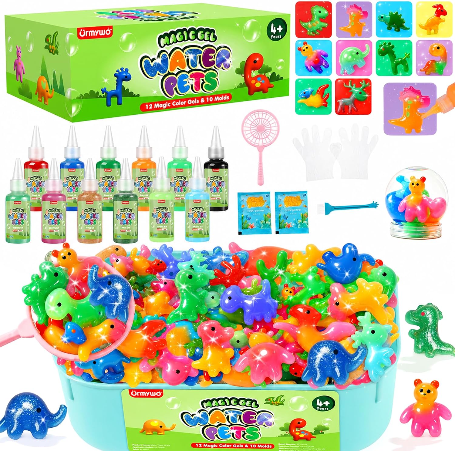 Magic Water Elf Toy Kit - Dinosaurs (12 Gels) - URMYWO