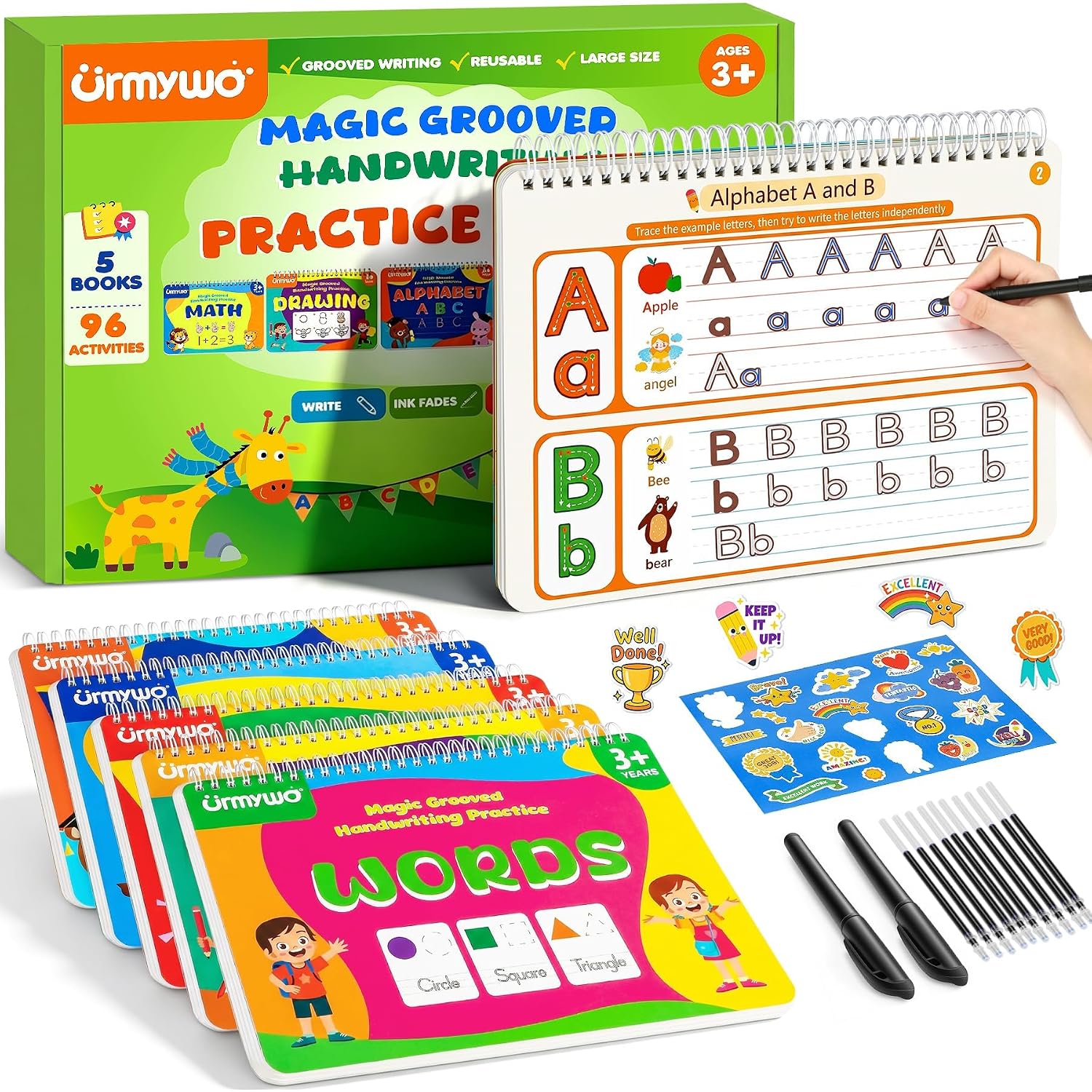 Magic Grooved Writing Practice Books (5-Book Set) - URMYWO