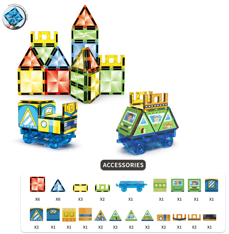 No-gluing Paintable Magnetic Building Tiles - URMYWO